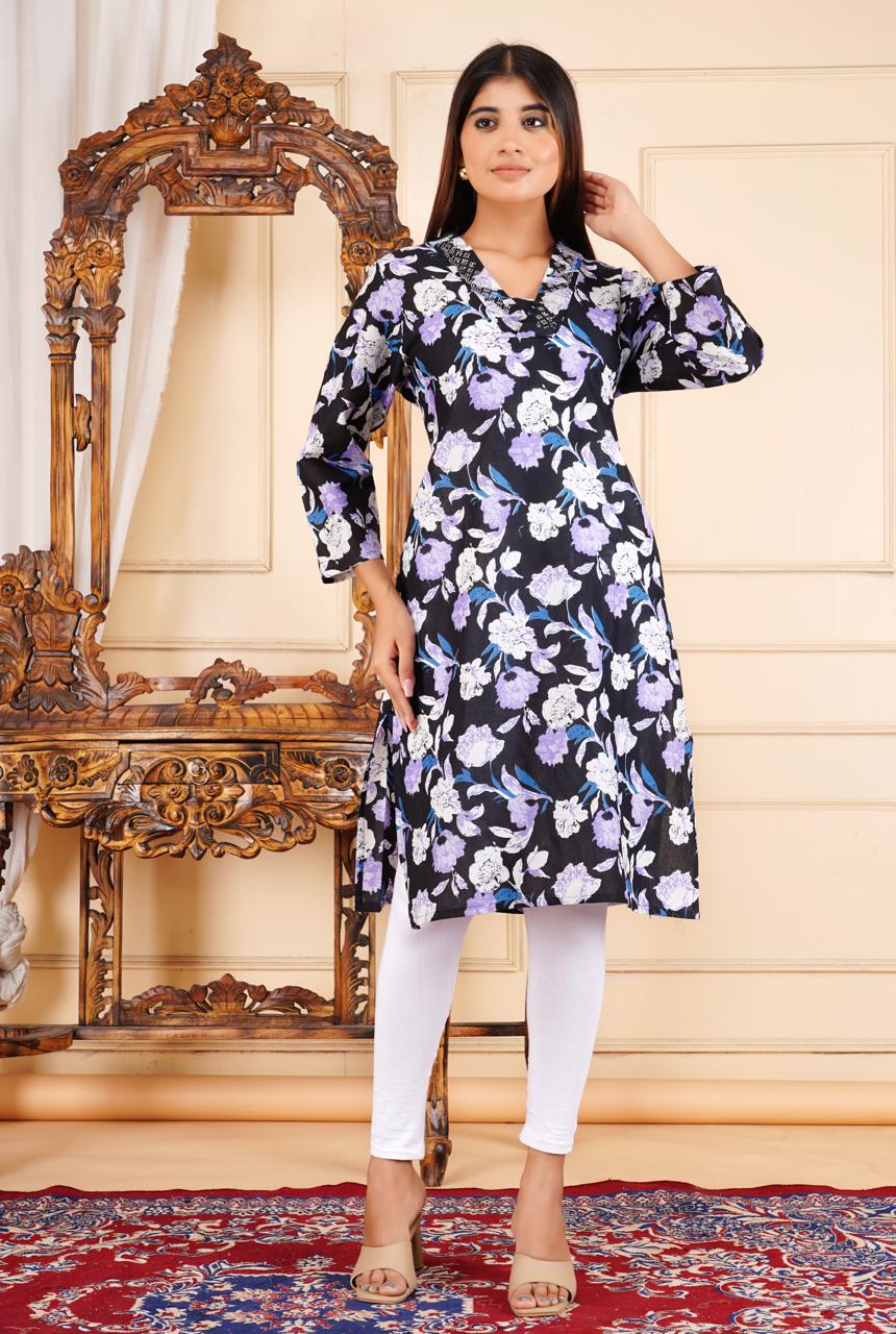 Floral Printed Kurta Set