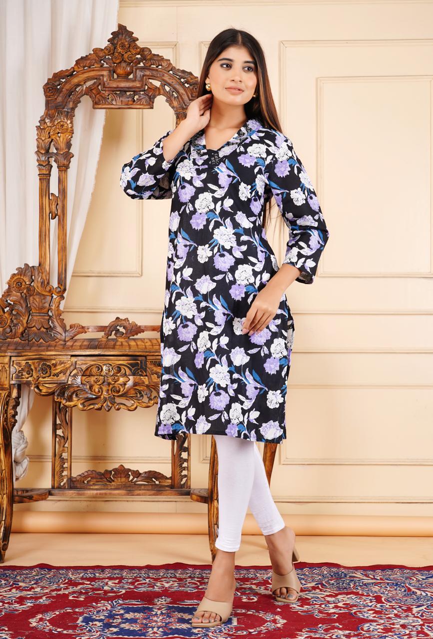 Floral Printed Kurta Set