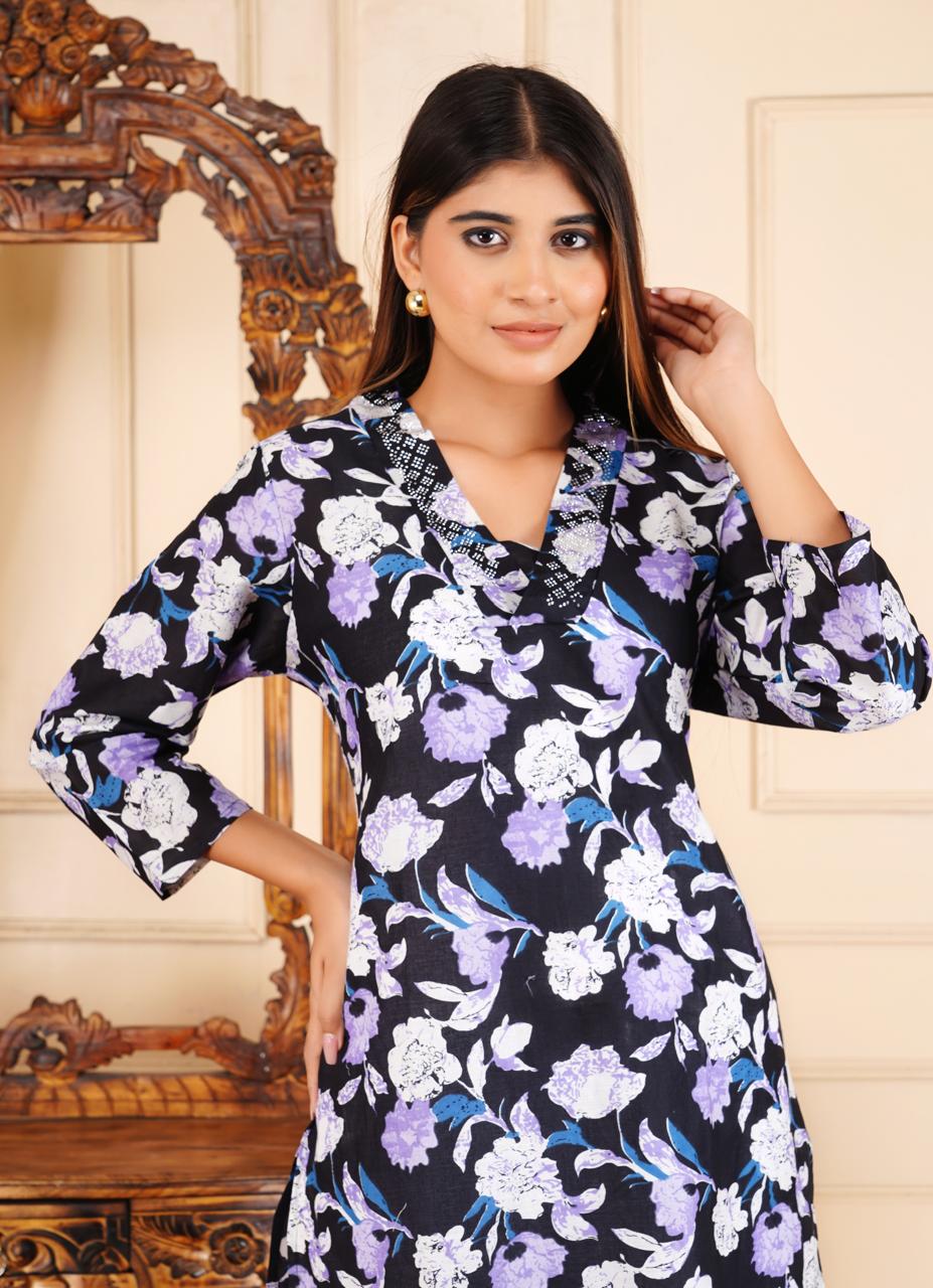 Floral Printed Kurta Set
