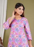 Soft Floral Pastel Printed Kurta Set
